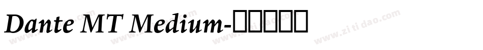 Dante MT Medium字体转换